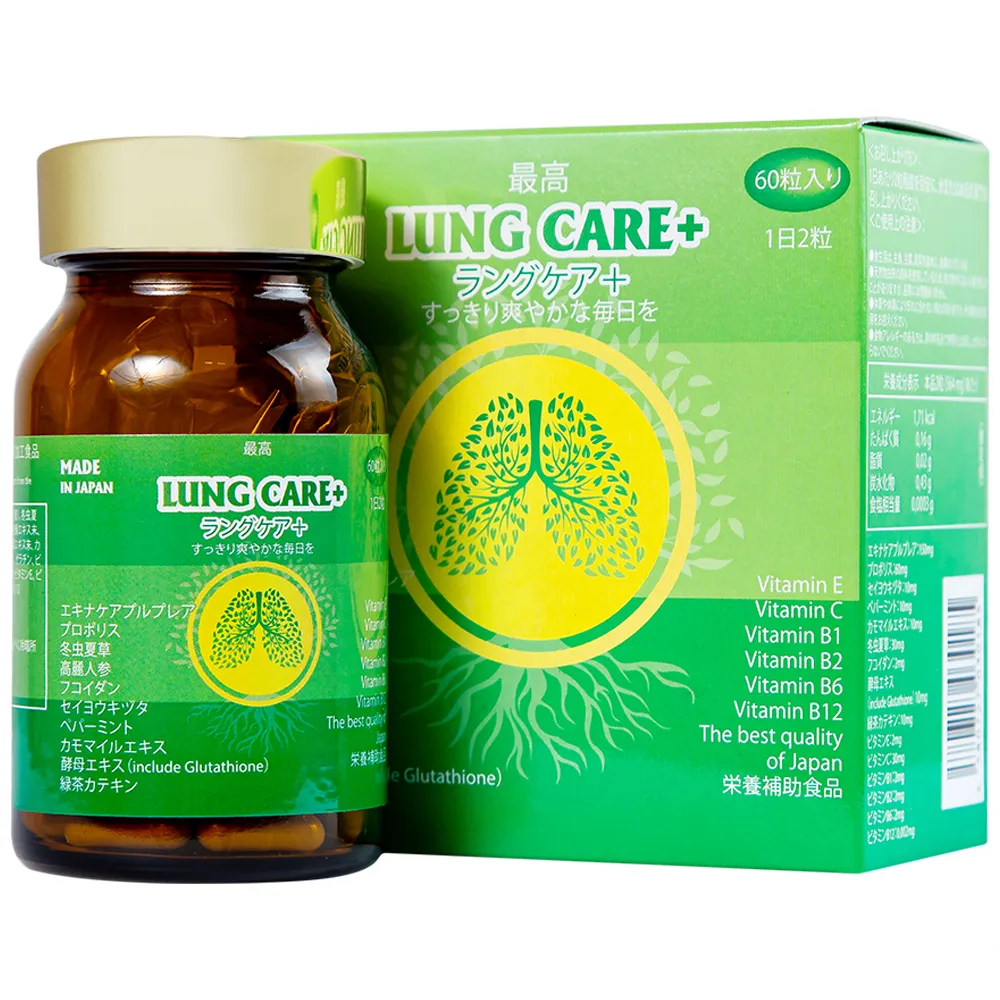VIÊN UỐNG BỔ PHỔI LUNG CARE+ JPANWELL 60V