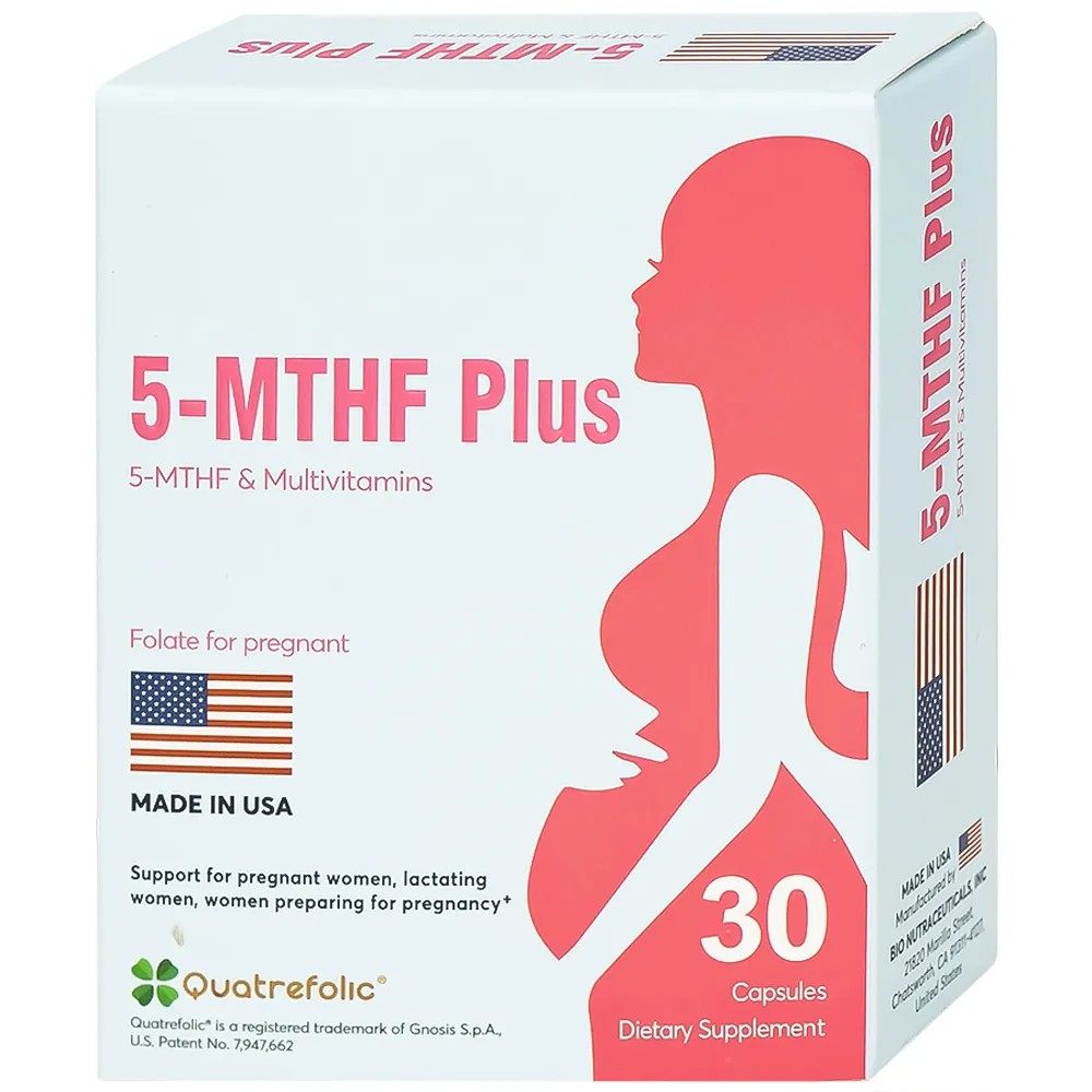 VIÊN UỐNG BỔ SUNG 5-MTHF, VITAMIN, KHOÁNG CHẤT 5-MTHF PLUS QUATREFOLIC 3X10