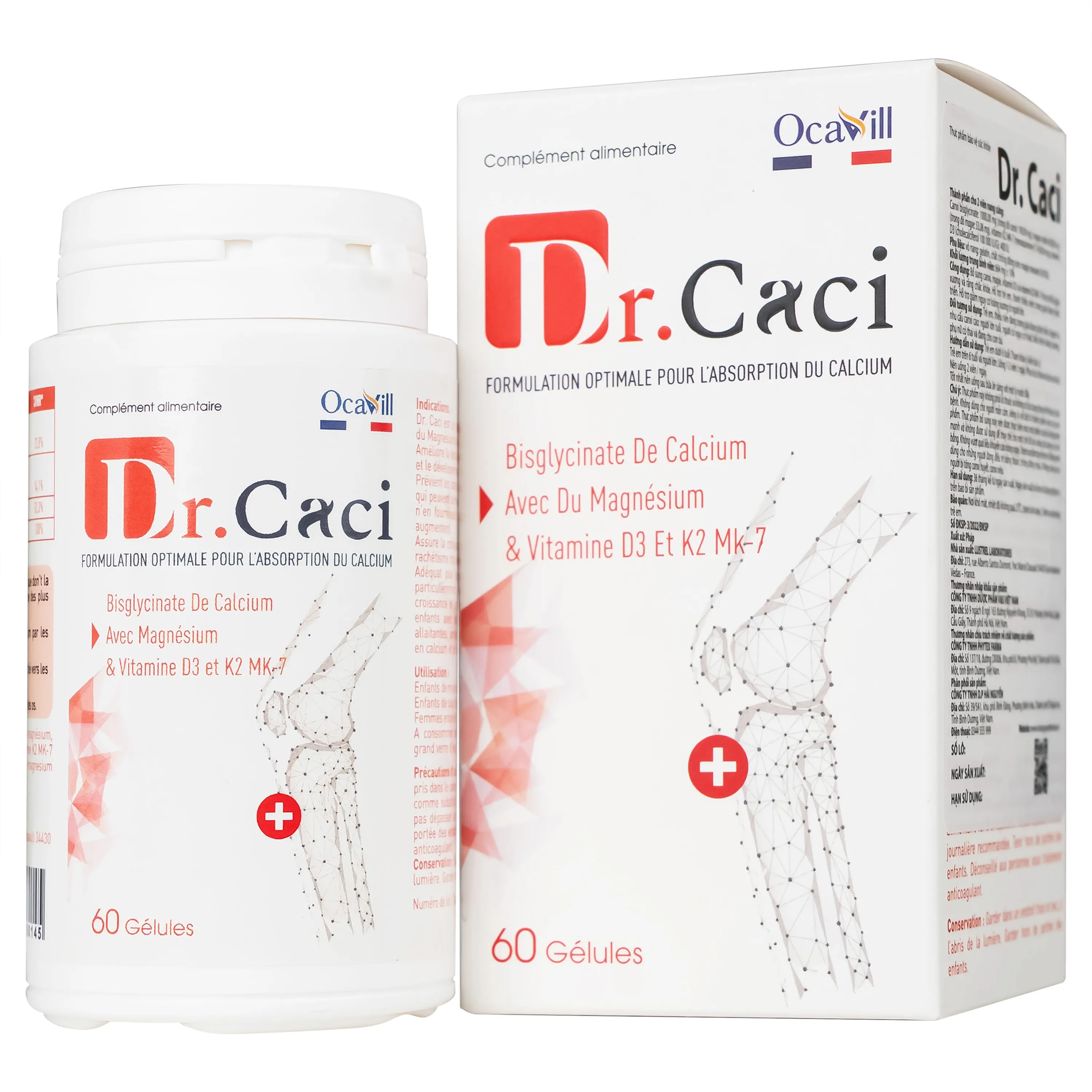 VIÊN UỐNG BỔ SUNG CANXI, GIẢM NGUY CƠ LOÃNG XƯƠNG DR.CACI OCAVILL 60V