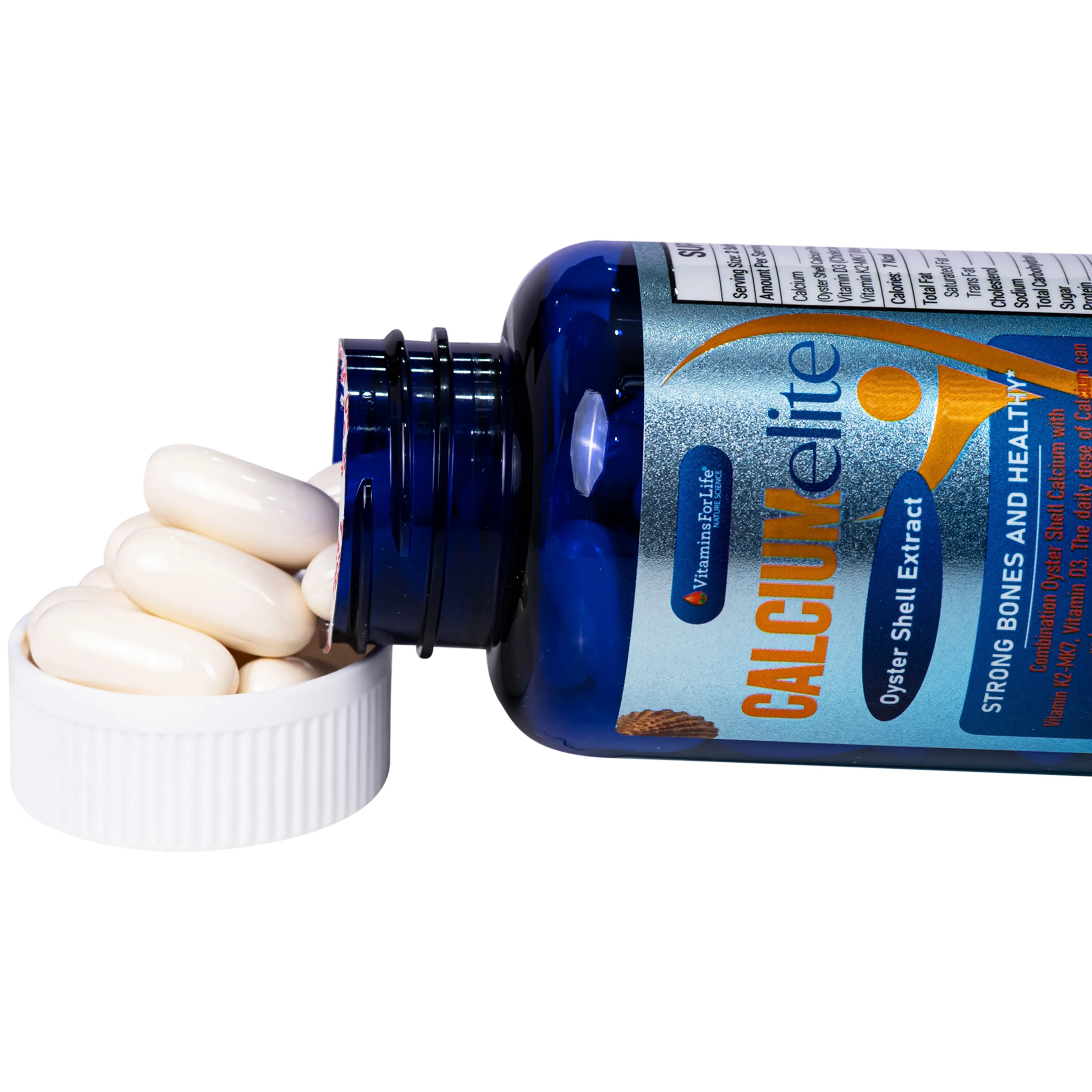 VIÊN UỐNG BỔ SUNG CANXI, VITAMIN D3 VÀ VITAMIN K2 CHO CƠ THỂ, HỖ TRỢ XƯƠNG CHẮC KHOẺ CALCIUMELITE VITAMINS FOR LIFE 60V 8
