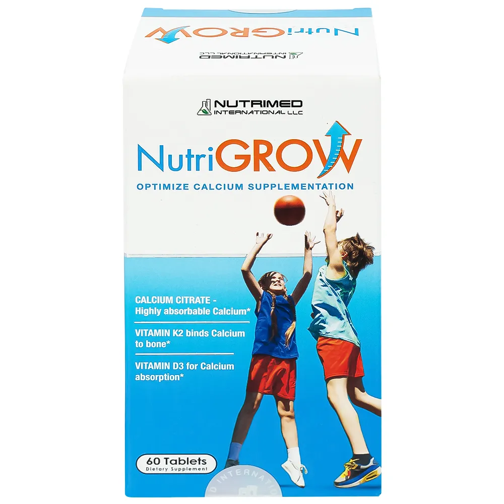 VIÊN UỐNG BỔ SUNG CANXI GIÚP XƯƠNG CHẮC KHỎE NUTRIGROW NUTRIMED 60V 7