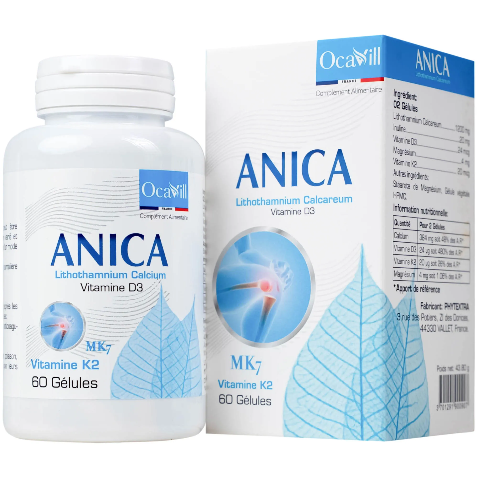VIÊN UỐNG BỔ SUNG CANXI GIÚP XƯƠNG CHẮC KHỎE ANICA OCAVILL 60V