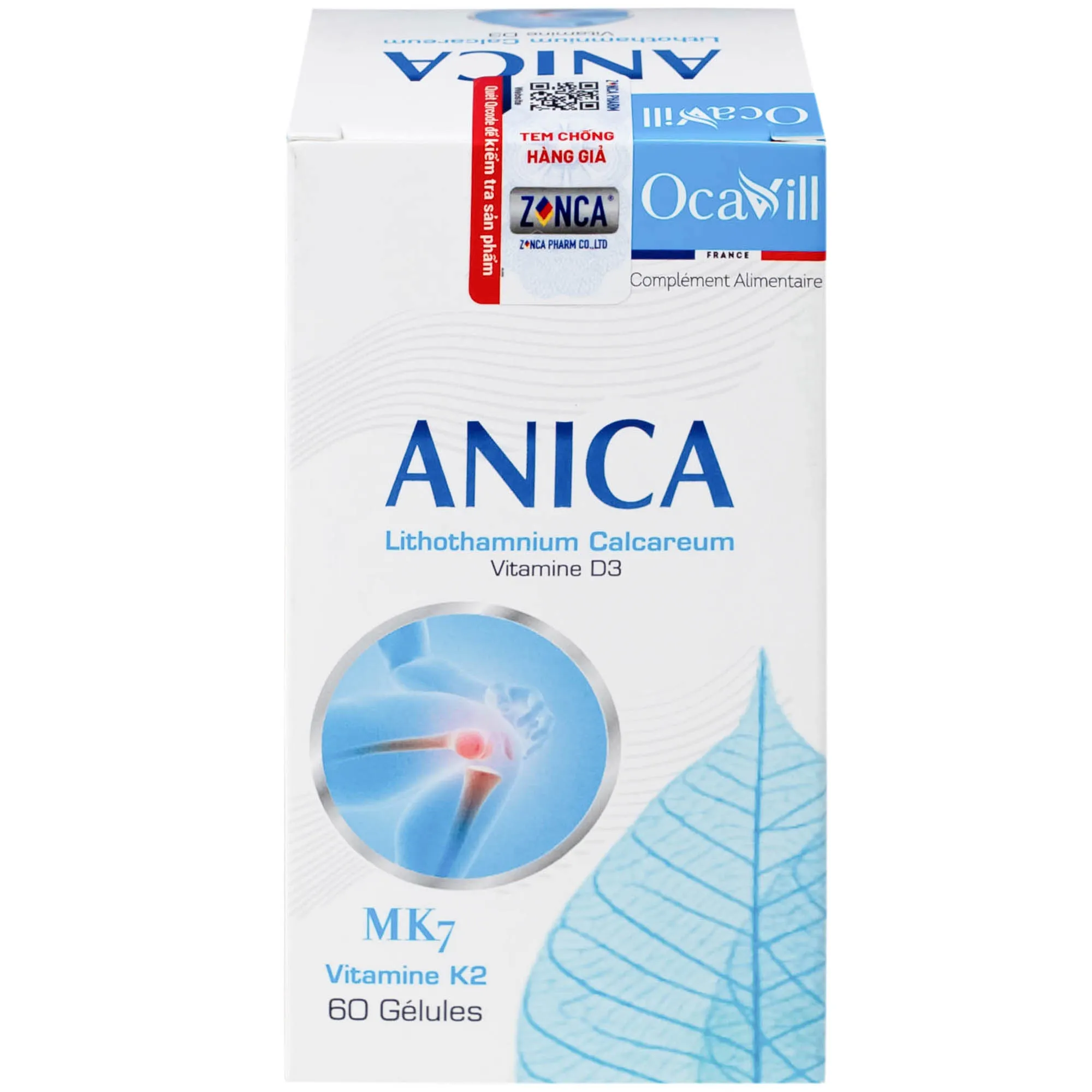 VIÊN UỐNG BỔ SUNG CANXI GIÚP XƯƠNG CHẮC KHỎE ANICA OCAVILL 60V 10