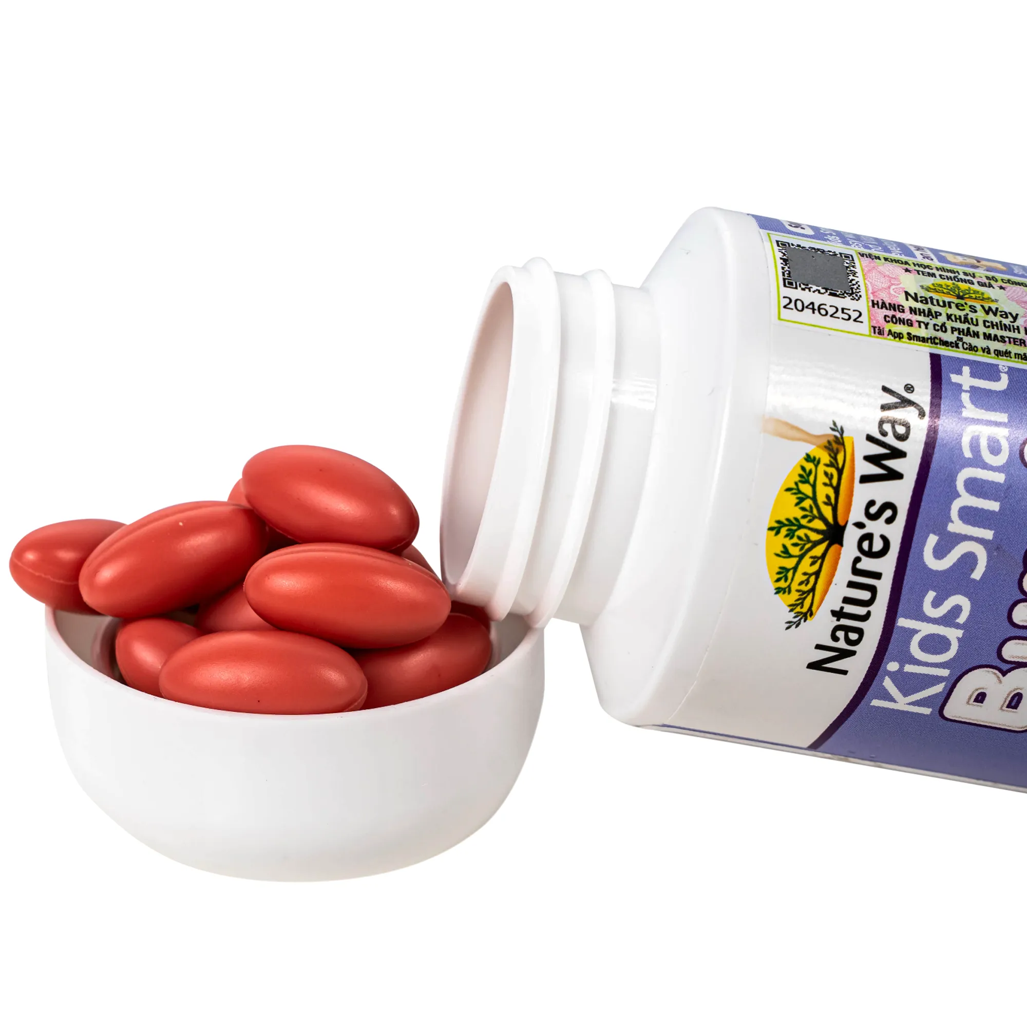 VIÊN NHAI BỔ SUNG CANXI VÀ VITAMIN D3 CHO BÉ NATURE'S WAY KIDS SMART BURSTS CALCIUM + VITAMIN D3 50V 6