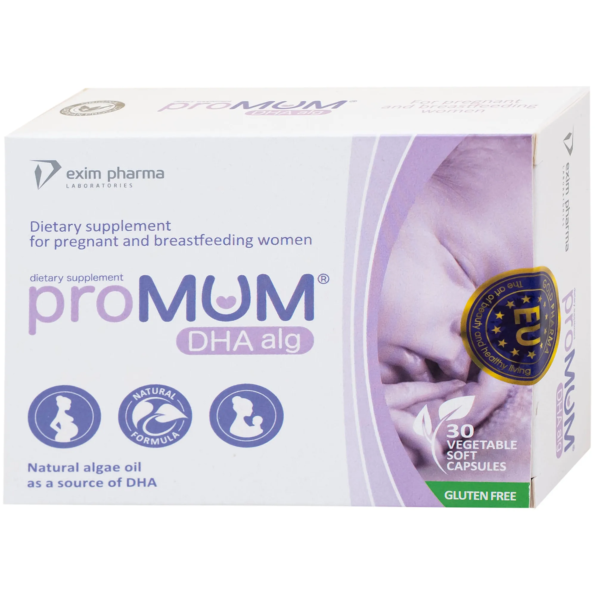 VIÊN UỐNG BỔ SUNG DHA CHO PHỤ NỮ MANG THAI PROMUM DHA ALG 3X10