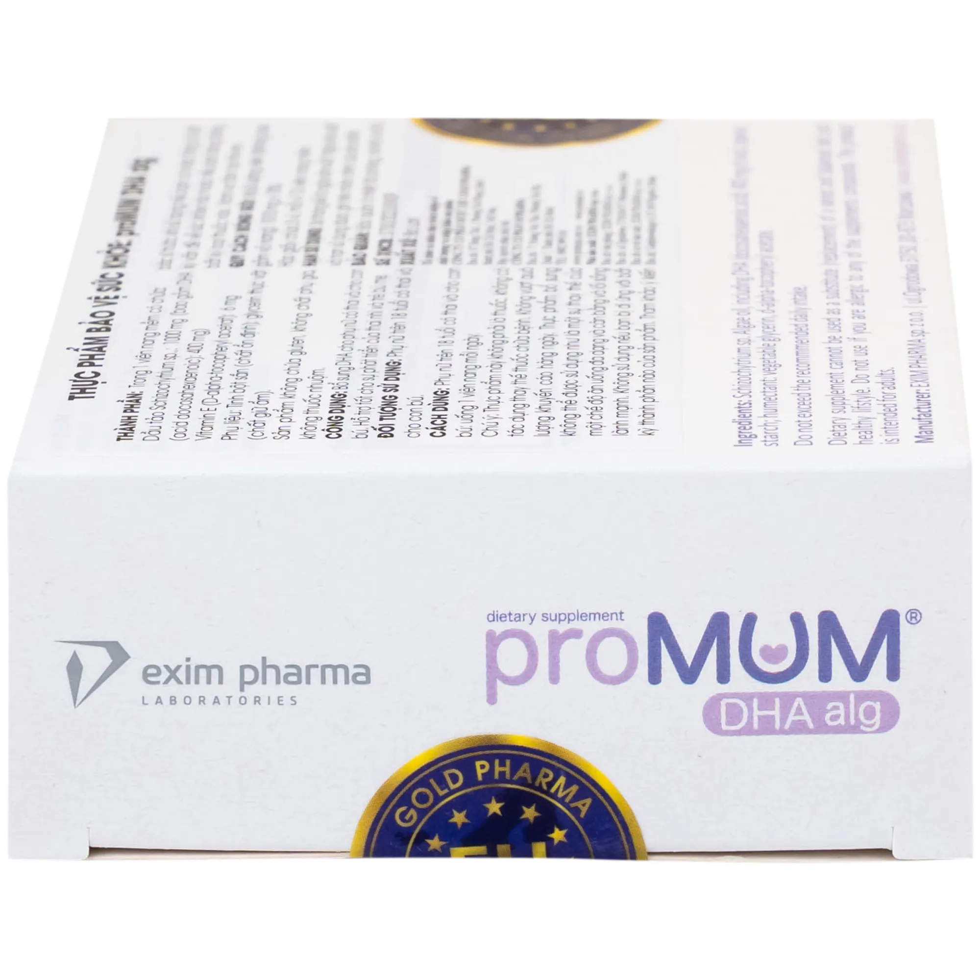 VIÊN UỐNG BỔ SUNG DHA CHO PHỤ NỮ MANG THAI PROMUM DHA ALG 3X10 11
