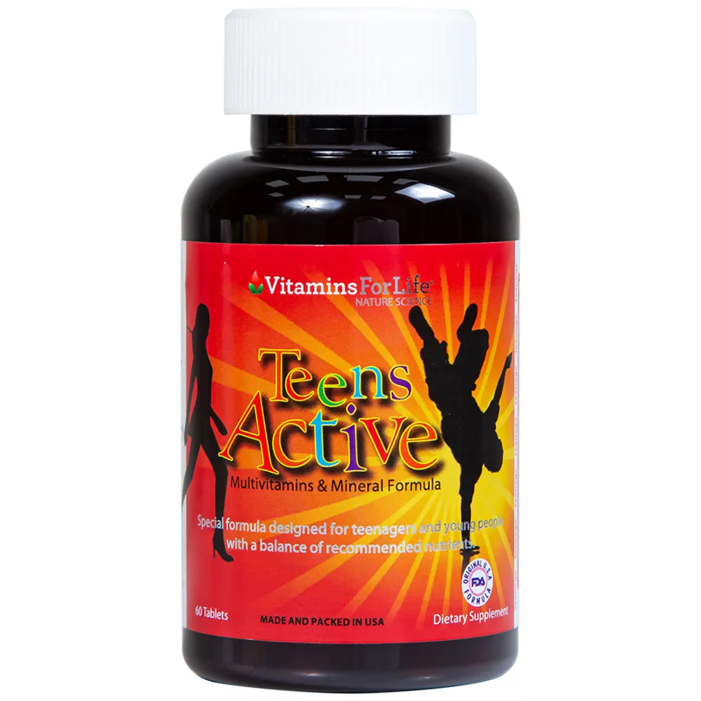 VIÊN UỐNG BỔ SUNG KHOÁNG CHẤT CHO THANH THIẾU NIÊN TEEN ACTIVE VITAMINS FOR LIFE 60V 8