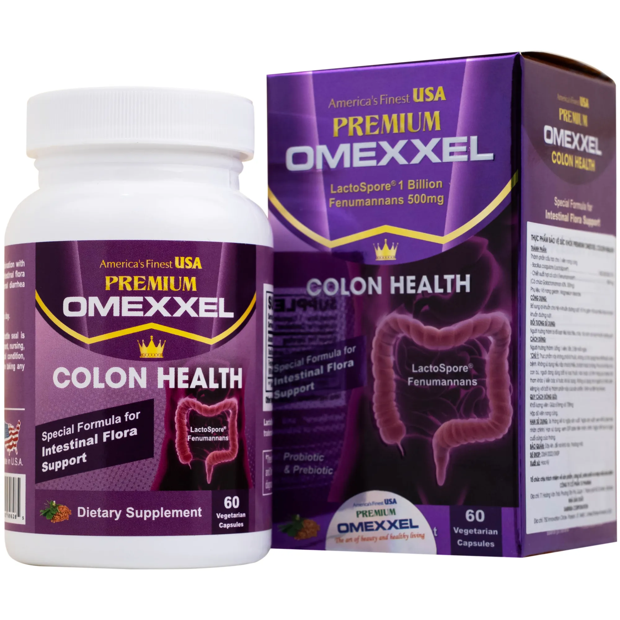 VIÊN UỐNG BỔ SUNG LỢI KHUẨN ĐƯỜNG RUỘT PREMIUM OMEXXEL COLON HEALTH 60V