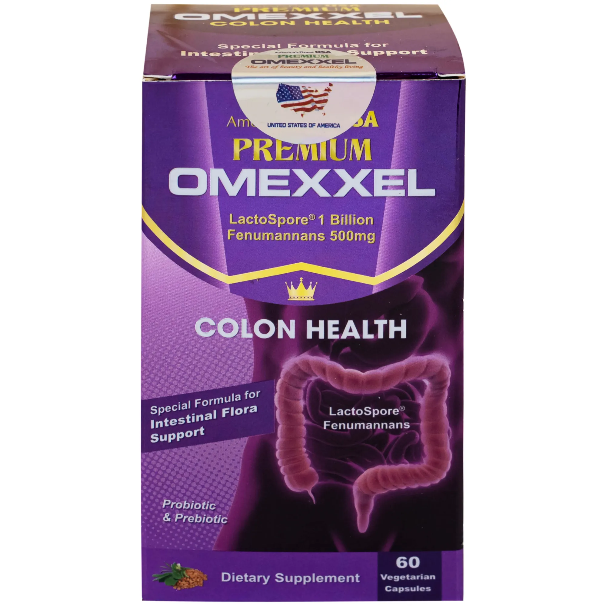 VIÊN UỐNG BỔ SUNG LỢI KHUẨN ĐƯỜNG RUỘT PREMIUM OMEXXEL COLON HEALTH 60V 10