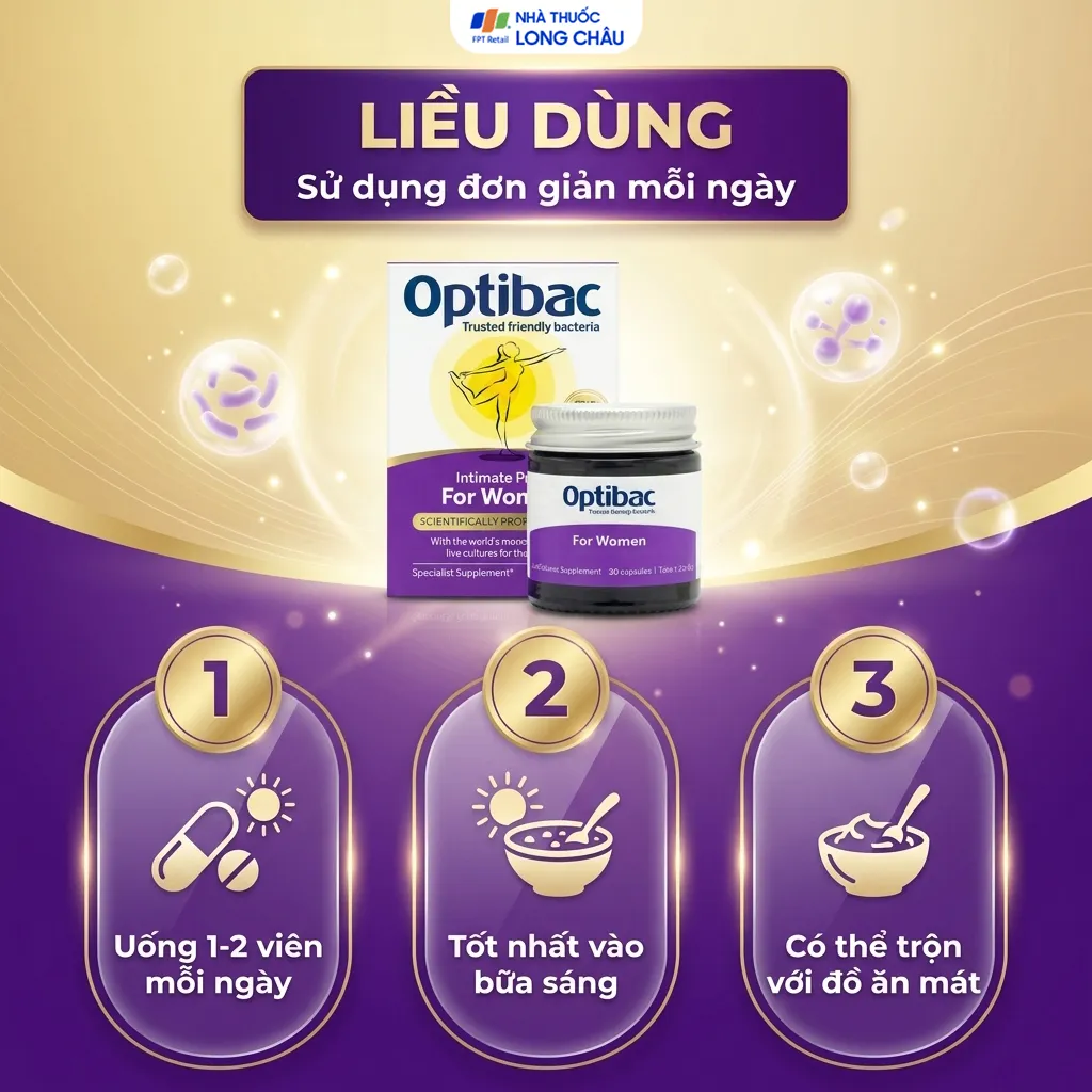VIÊN UỐNG BỔ SUNG LỢI KHUẨN CHO NỮ GIỚI OPTIBAC FOR WOMEN 30V 4