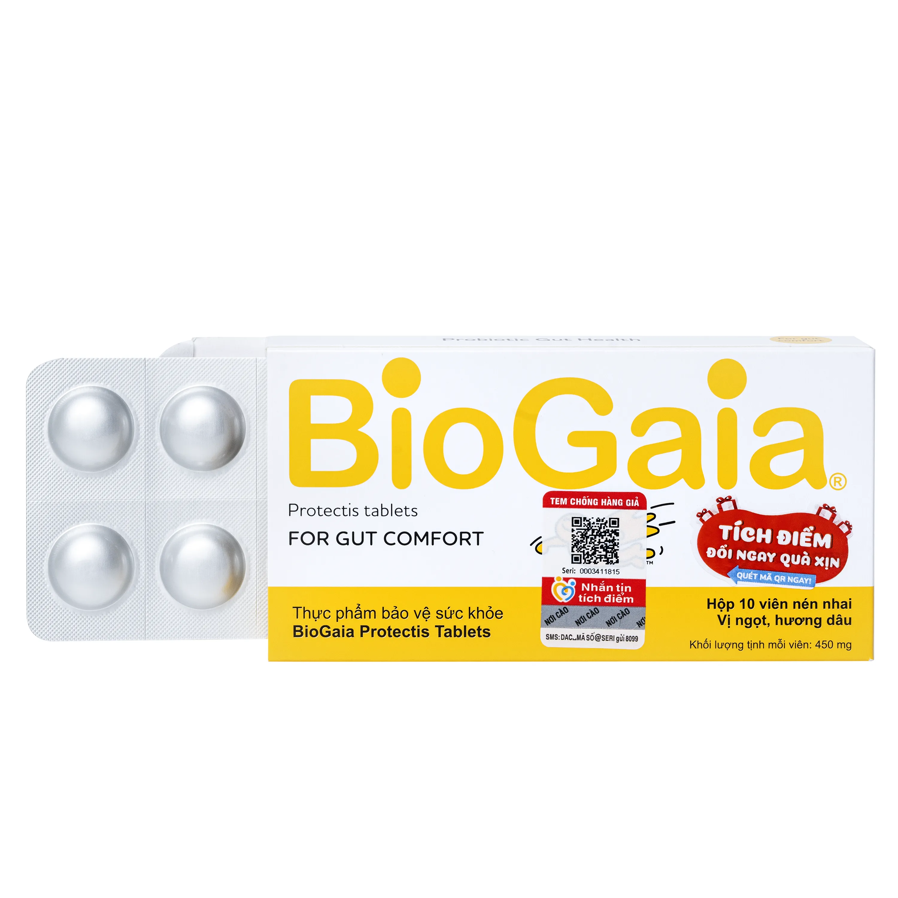 VIÊN UỐNG BỔ SUNG LỢI KHUẨN CHO ĐƯỜNG TIÊU HÓA BIOGAIA PROTECTIS BIOVAGEN 10V
