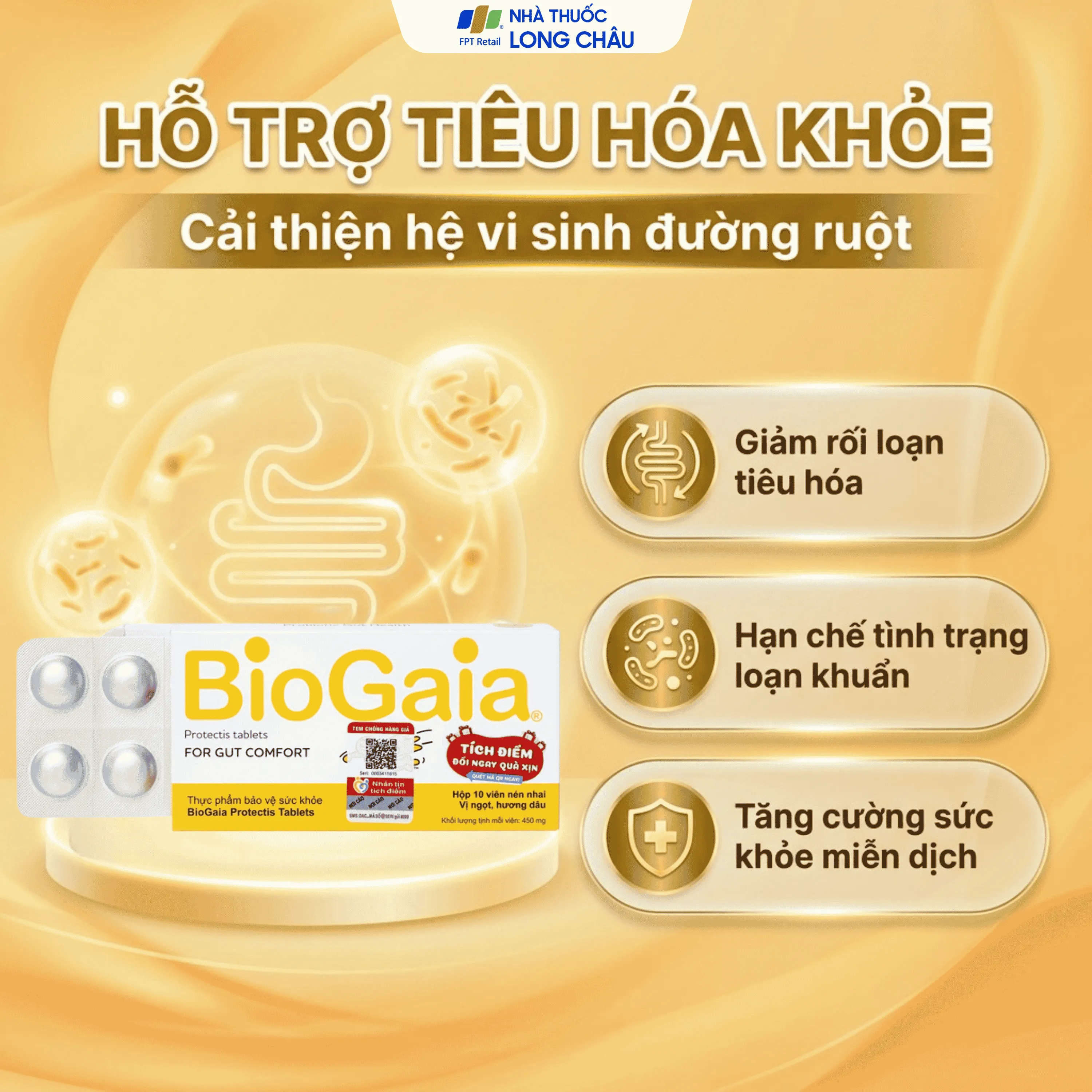 VIÊN UỐNG BỔ SUNG LỢI KHUẨN CHO ĐƯỜNG TIÊU HÓA BIOGAIA PROTECTIS BIOVAGEN 10V 4
