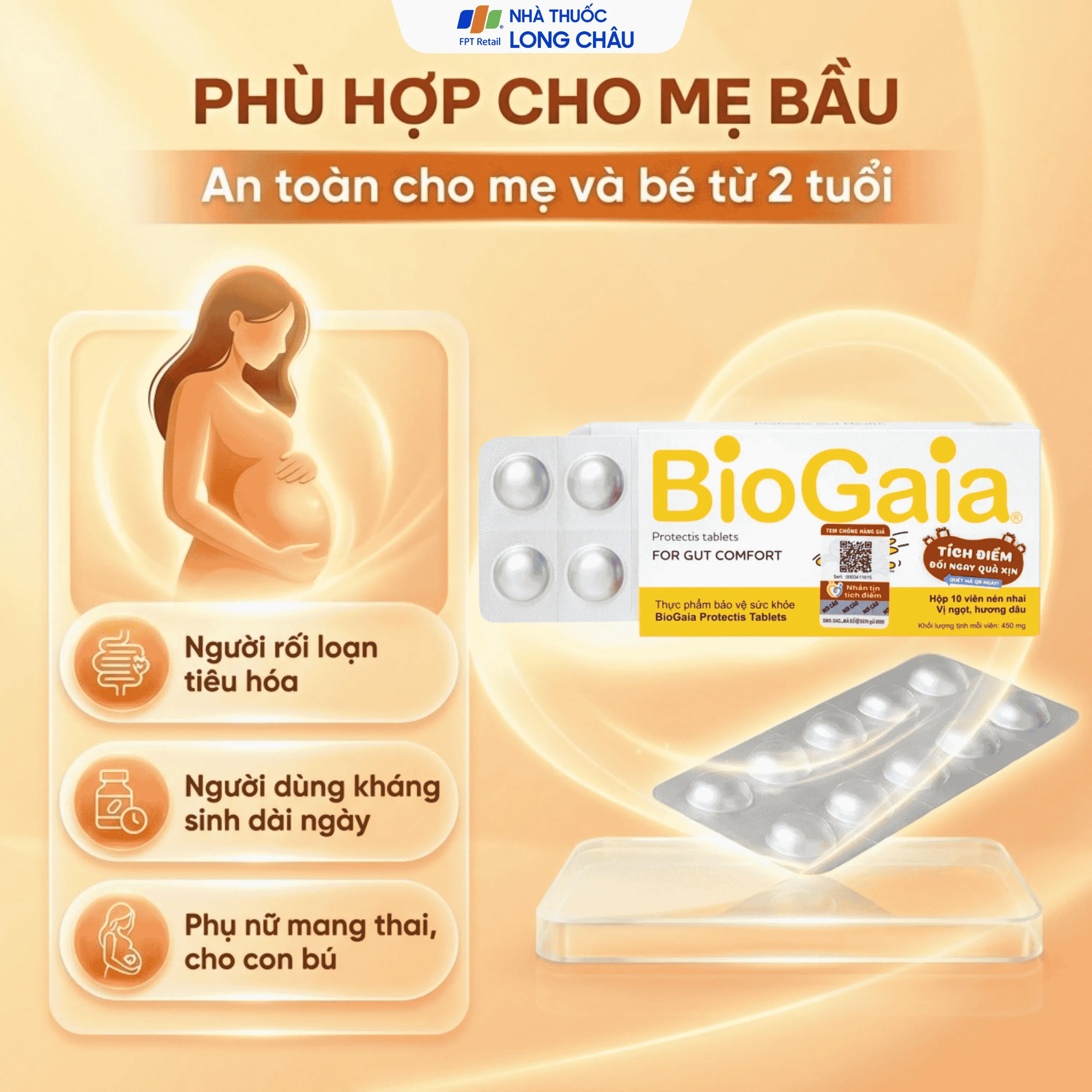 VIÊN UỐNG BỔ SUNG LỢI KHUẨN CHO ĐƯỜNG TIÊU HÓA BIOGAIA PROTECTIS BIOVAGEN 10V 5