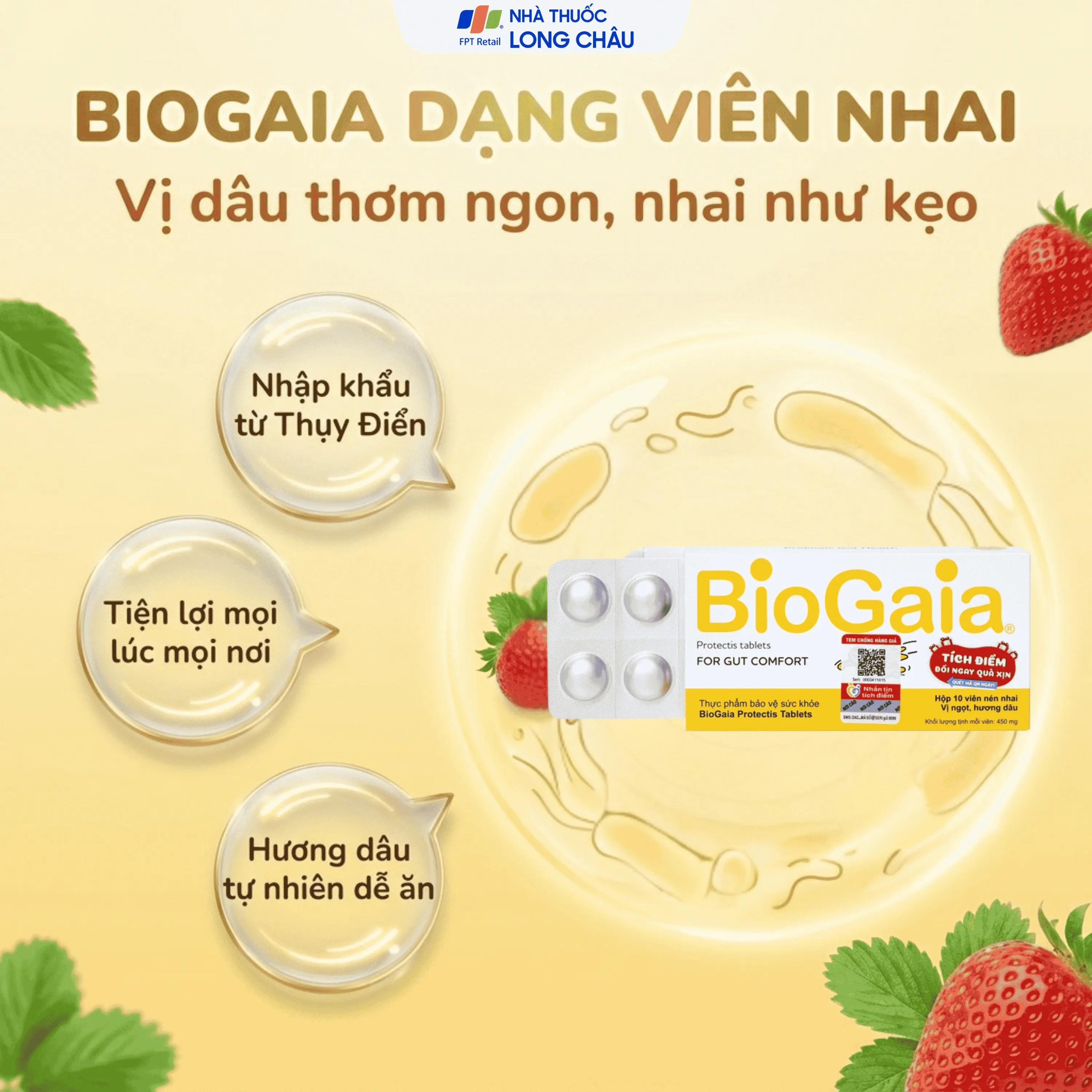 VIÊN UỐNG BỔ SUNG LỢI KHUẨN CHO ĐƯỜNG TIÊU HÓA BIOGAIA PROTECTIS BIOVAGEN 10V 6