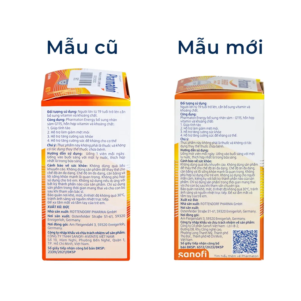 VIÊN UỐNG BỔ SUNG NĂNG LƯỢNG PHARMATON ENERGY MULTIVITAMINS  MINERALS WITH GINSENG 30V 2