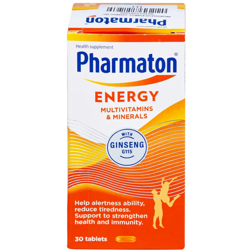 VIÊN UỐNG BỔ SUNG NĂNG LƯỢNG PHARMATON ENERGY MULTIVITAMINS  MINERALS WITH GINSENG 30V 14
