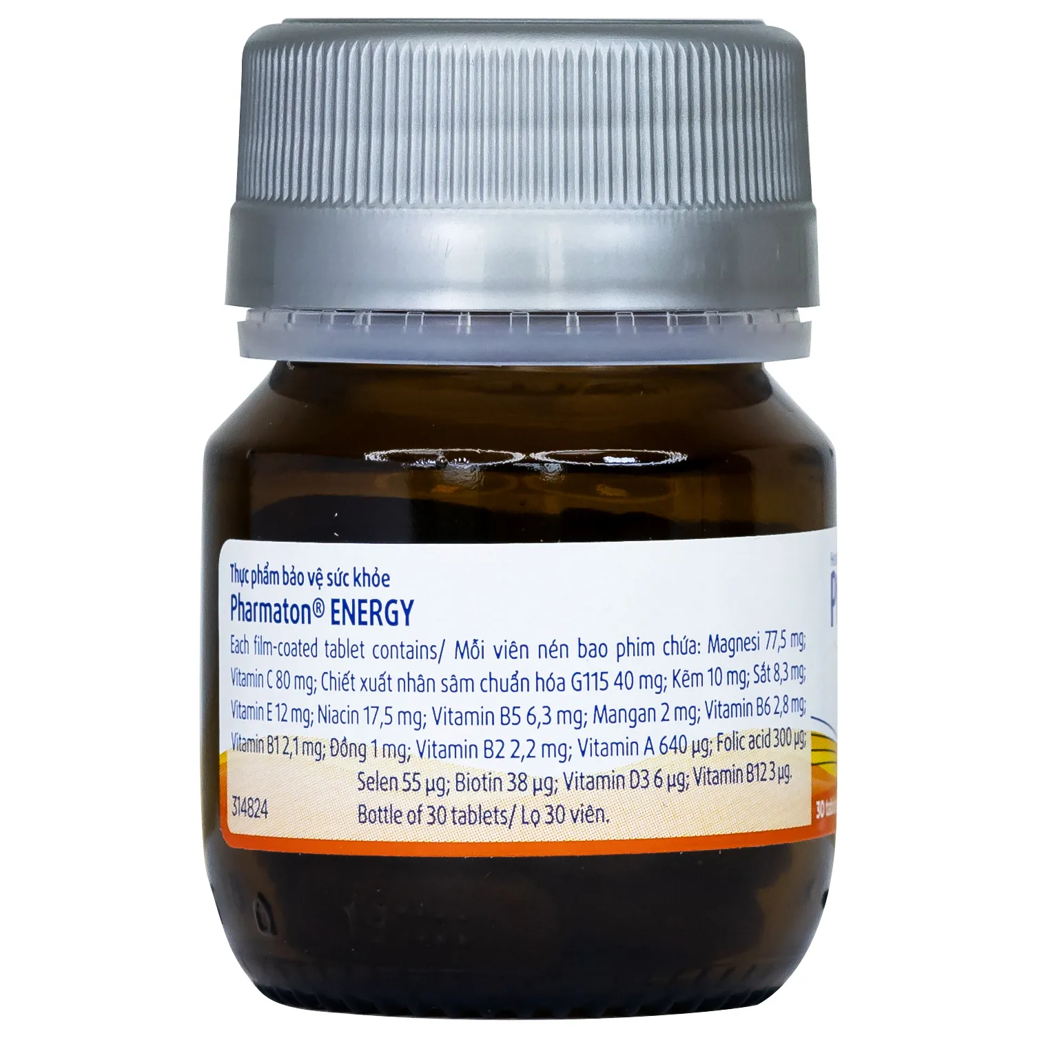 VIÊN UỐNG BỔ SUNG NĂNG LƯỢNG PHARMATON ENERGY MULTIVITAMINS  MINERALS WITH GINSENG 30V 11