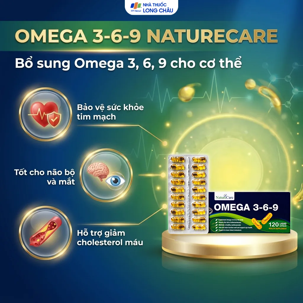 VIÊN UỐNG BỔ SUNG OMEGA 3-6-9 NATURECARE 6X20 2