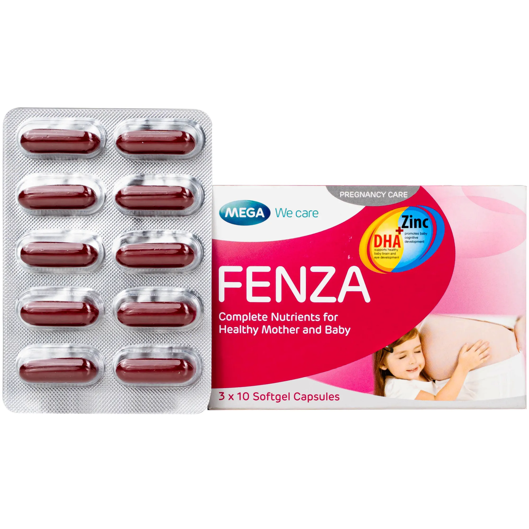 VIÊN UỐNG BỔ SUNG VITAMIN, KHOÁNG CHẤT CHO PHỤ NỮ MANG THAI VÀ CHO CON BÚ FENZA MEGA 3X10