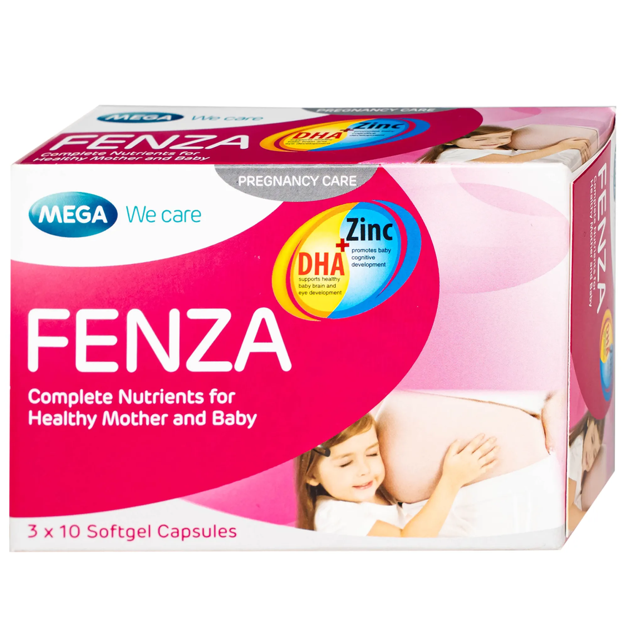 VIÊN UỐNG BỔ SUNG VITAMIN, KHOÁNG CHẤT CHO PHỤ NỮ MANG THAI VÀ CHO CON BÚ FENZA MEGA 3X10 6