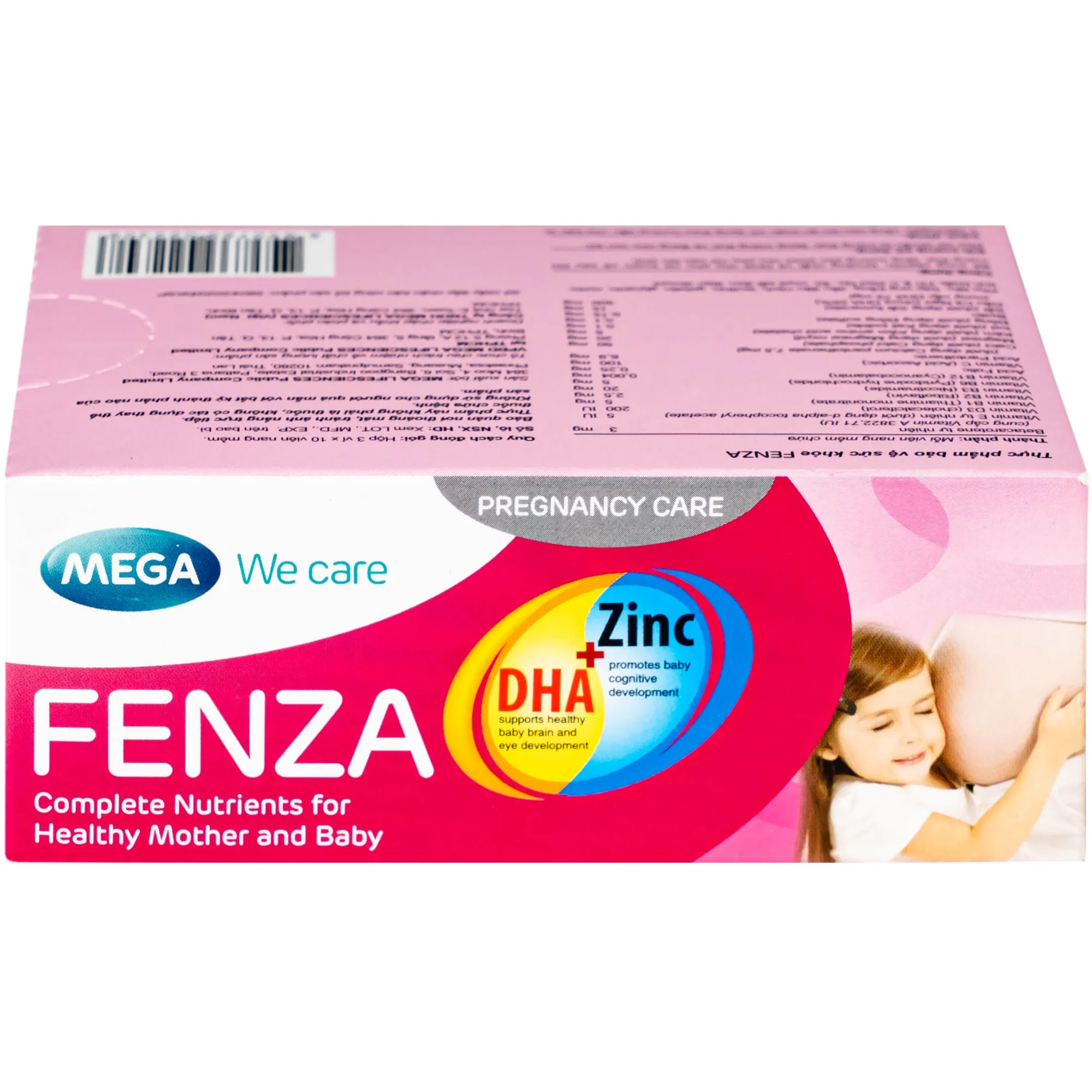 VIÊN UỐNG BỔ SUNG VITAMIN, KHOÁNG CHẤT CHO PHỤ NỮ MANG THAI VÀ CHO CON BÚ FENZA MEGA 3X10 7