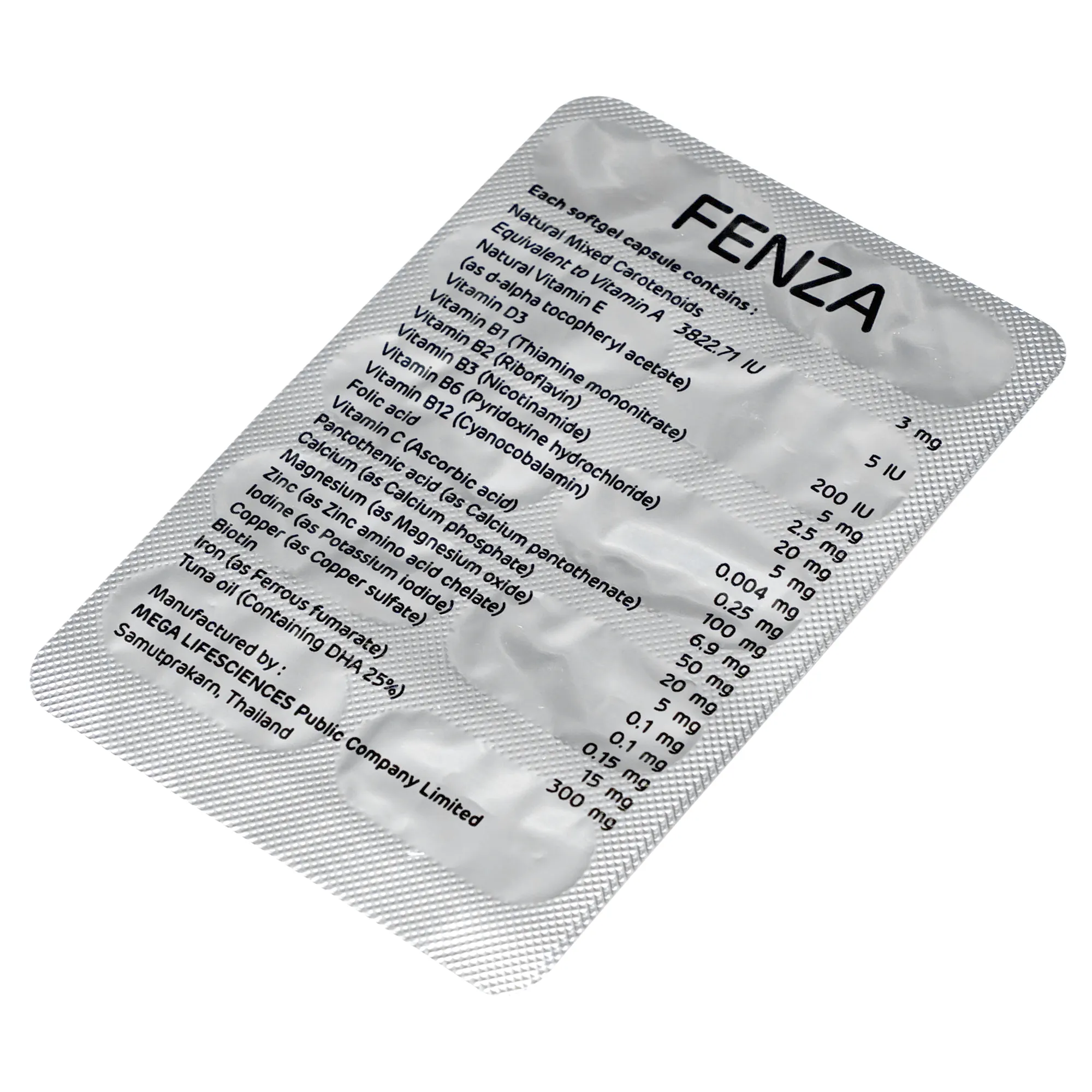 VIÊN UỐNG BỔ SUNG VITAMIN, KHOÁNG CHẤT CHO PHỤ NỮ MANG THAI VÀ CHO CON BÚ FENZA MEGA 3X10 11