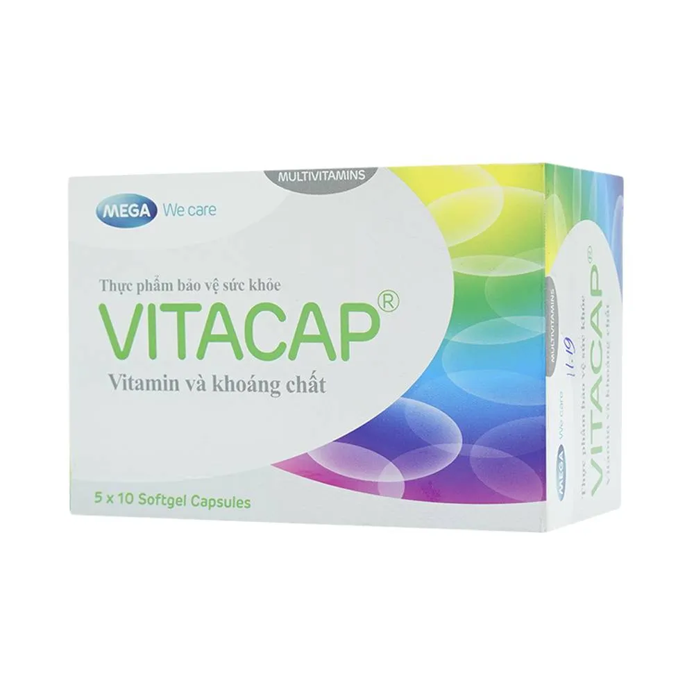 VIÊN UỐNG BỔ SUNG VITAMIN KHOÁNG CHẤT VITACAP MEGA WE CARE 5X10 8