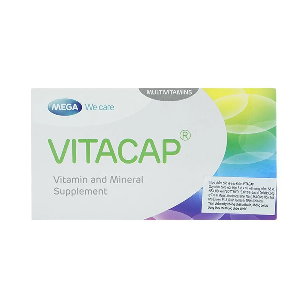 VIÊN UỐNG BỔ SUNG VITAMIN KHOÁNG CHẤT VITACAP MEGA WE CARE 5X10 9