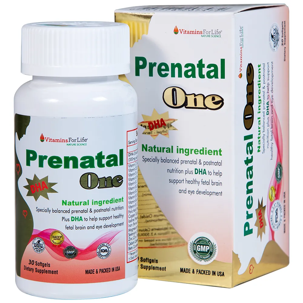 VIÊN UỐNG BỔ SUNG VITAMIN VÀ KHOÁNG CHẤT CHO PHỤ NỮ MANG THAI VÀ SAU KHI SINH PRENATAL ONE 30V