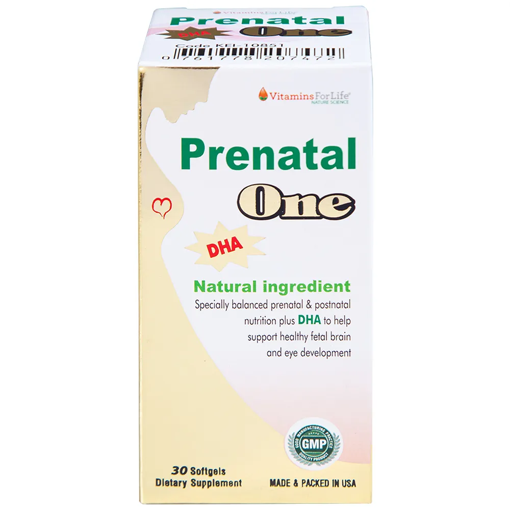 VIÊN UỐNG BỔ SUNG VITAMIN VÀ KHOÁNG CHẤT CHO PHỤ NỮ MANG THAI VÀ SAU KHI SINH PRENATAL ONE 30V 5