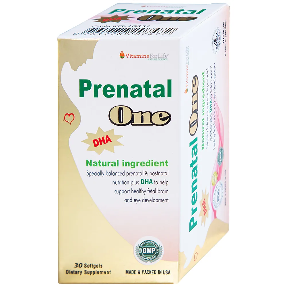 VIÊN UỐNG BỔ SUNG VITAMIN VÀ KHOÁNG CHẤT CHO PHỤ NỮ MANG THAI VÀ SAU KHI SINH PRENATAL ONE 30V 6