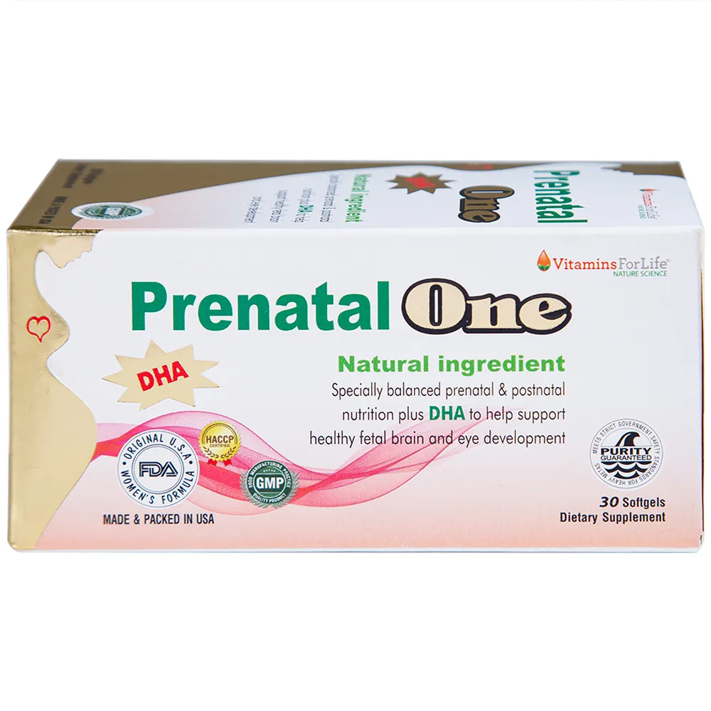 VIÊN UỐNG BỔ SUNG VITAMIN VÀ KHOÁNG CHẤT CHO PHỤ NỮ MANG THAI VÀ SAU KHI SINH PRENATAL ONE 30V 7
