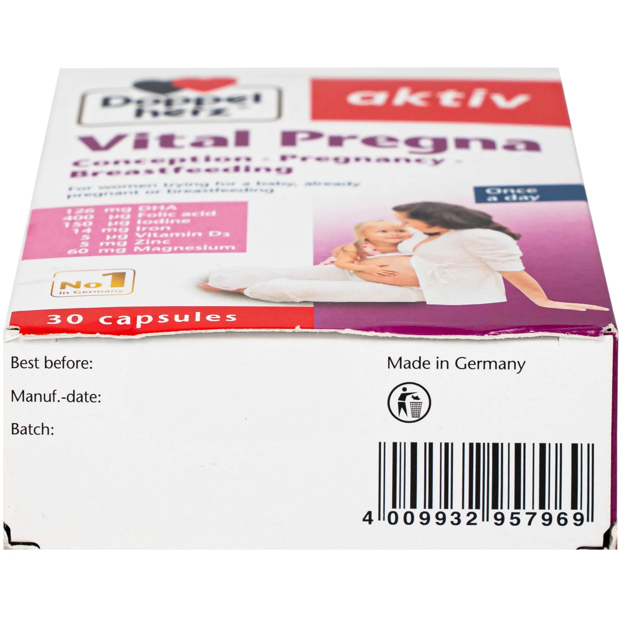 VIÊN UỐNG BỔ SUNG VITAMIN VÀ KHOÁNG CHẤT CHO PHỤ NỮ MANG THAI DOPPELHERZ AKTIV VITAL PREGNA 30V 11