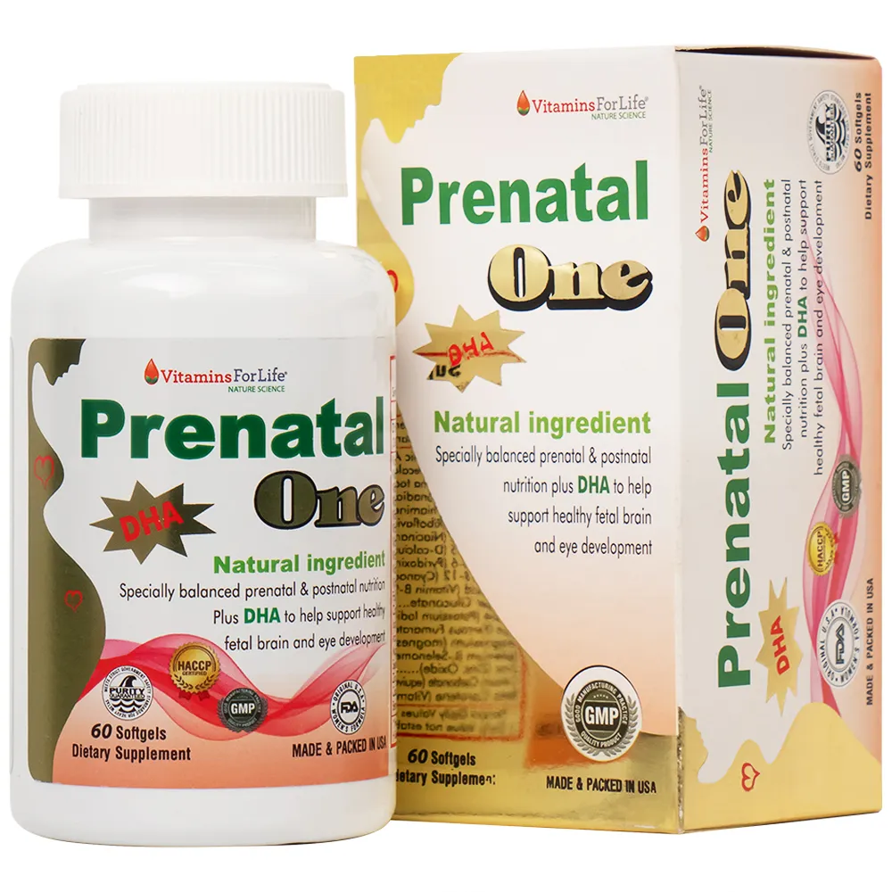VIÊN UỐNG BỔ SUNG VITAMIN VÀ KHOÁNG CHẤT CHO PHỤ NỮ MANG THAI VÀ SAU KHI SINH PRENATAL ONE 60V