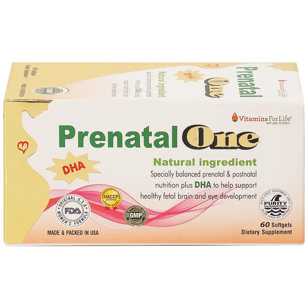 VIÊN UỐNG BỔ SUNG VITAMIN VÀ KHOÁNG CHẤT CHO PHỤ NỮ MANG THAI VÀ SAU KHI SINH PRENATAL ONE 60V 11