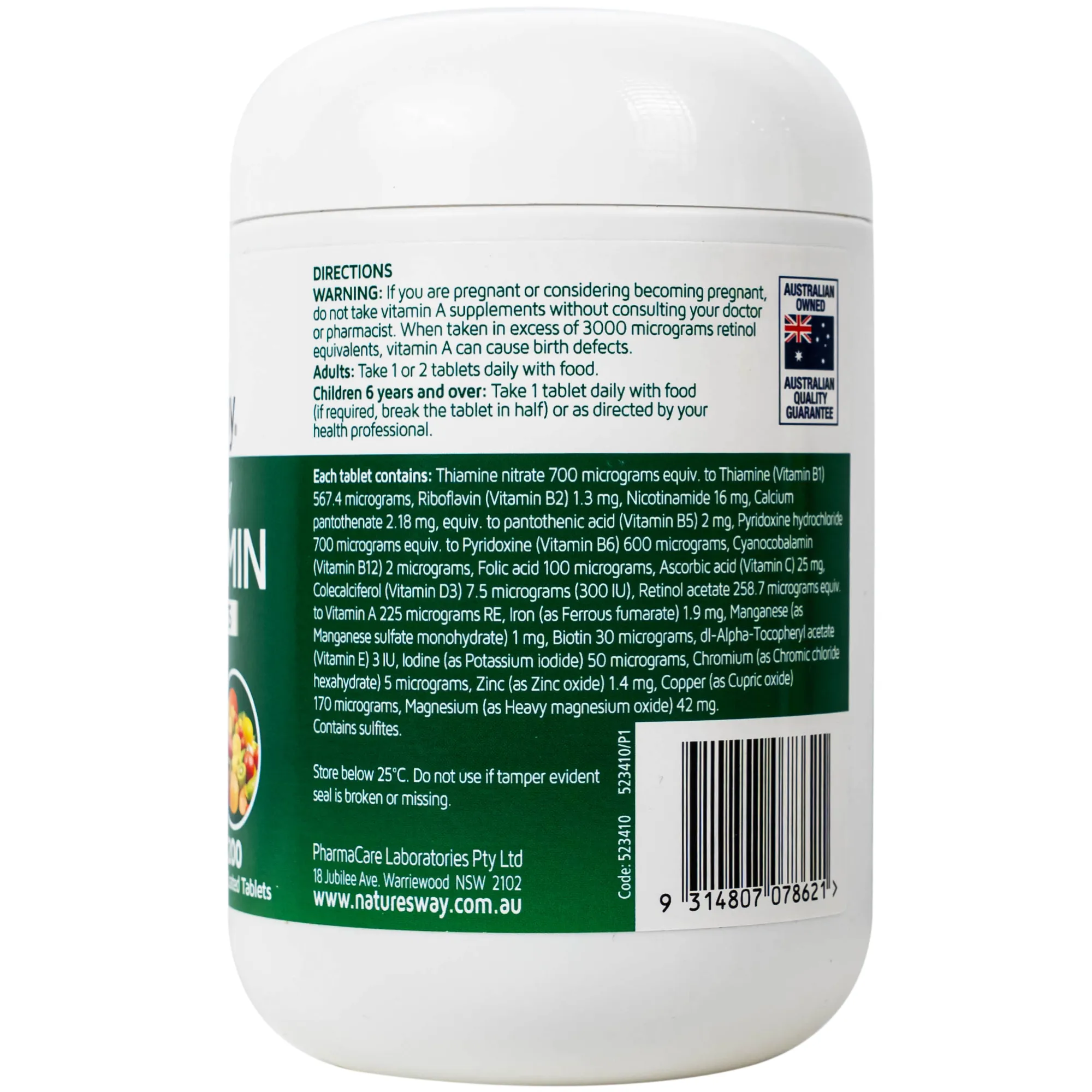 VIÊN UỐNG BỔ SUNG VITAMIN VÀ KHOÁNG CHẤT, GIÚP TĂNG ĐỀ KHÁNG NATURE'S WAY COMPLETE DAILY MULTIVITAMIN 200V 5