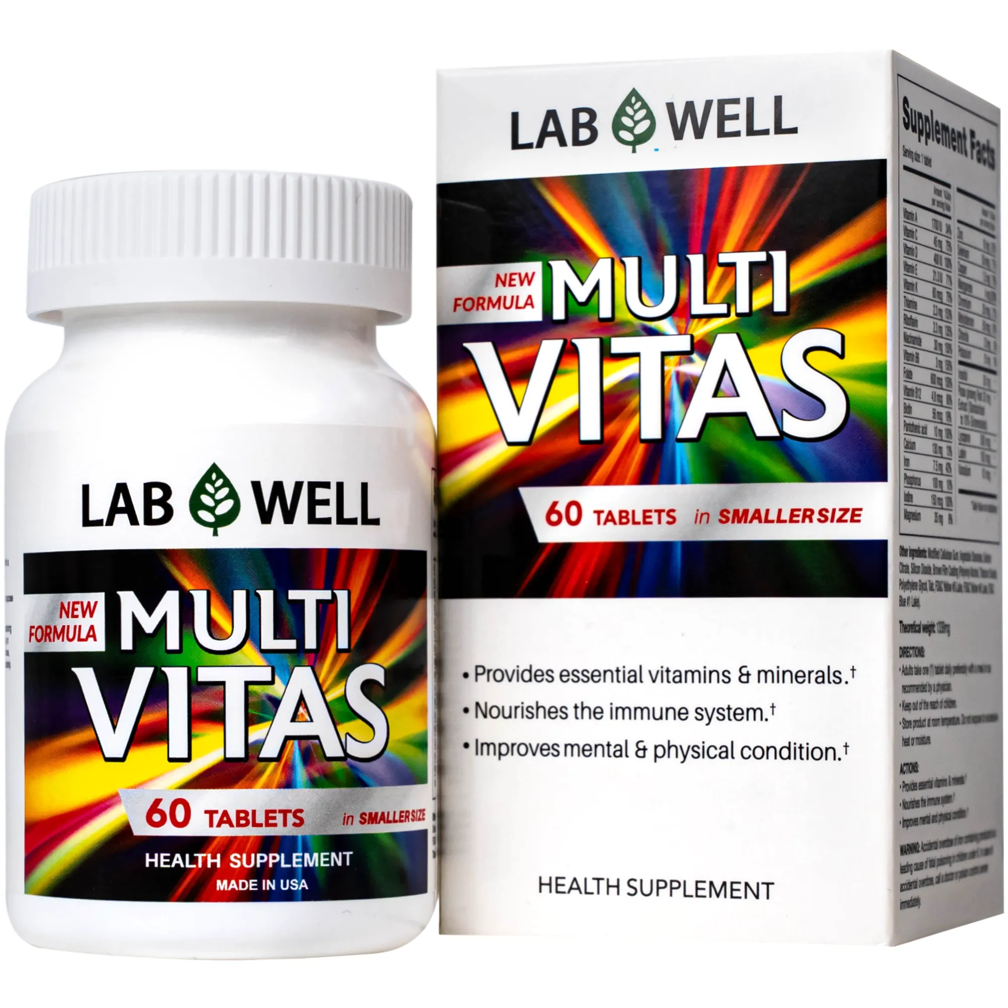 VIÊN UỐNG BỔ SUNG VITAMIN VÀ KHOÁNG CHẤT LAB WELL MULTI VITAS 60V
