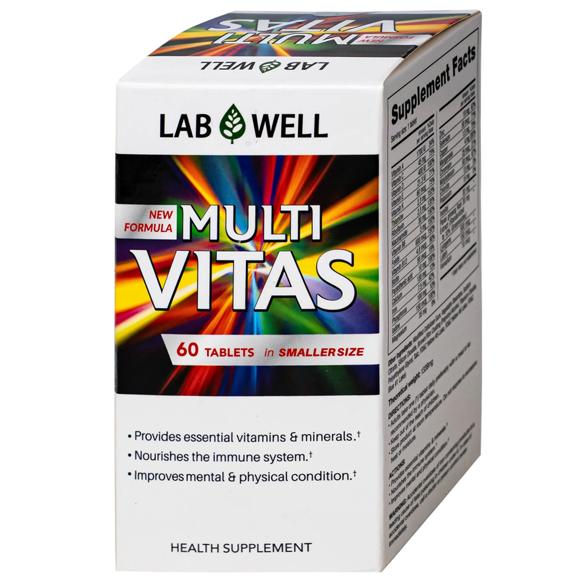 VIÊN UỐNG BỔ SUNG VITAMIN VÀ KHOÁNG CHẤT LAB WELL MULTI VITAS 60V 7