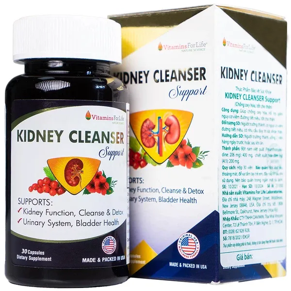 VIÊN UỐNG BỔ THẬN KIDNEY CLEANSER SUPPORT VITAMINS FOR LIFE 30V