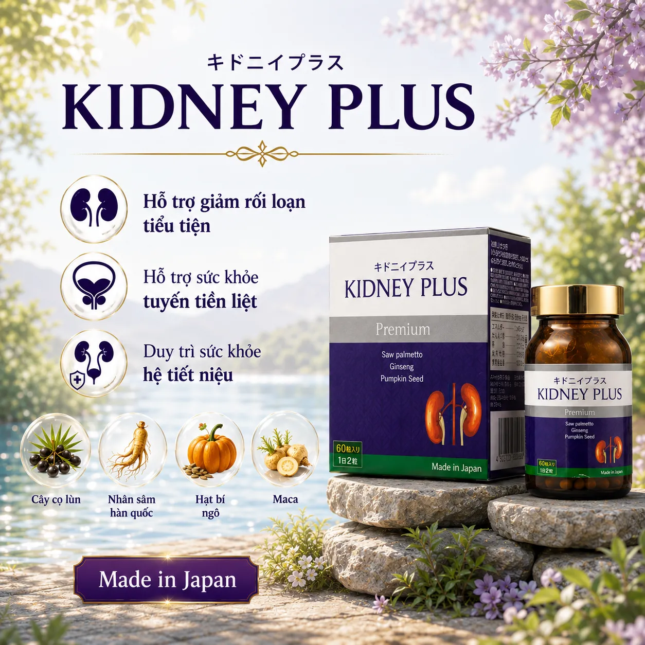 VIÊN UỐNG BỔ THẬN KIDNEY PLUS JPANWELL 60V 2