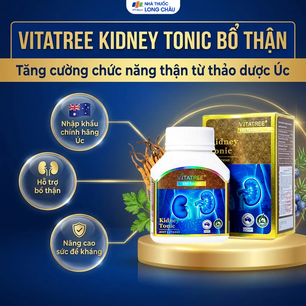 VIÊN UỐNG BỔ THẬN VITATREE KIDNEY TONIC 100V 2