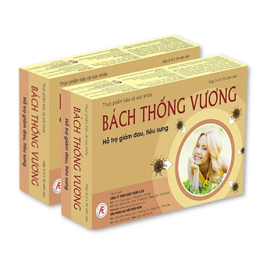 Viên uống Bách Thống Vương hỗ trợ giảm đau, tiêu sưng đau đầu (Hộp 30 viên)