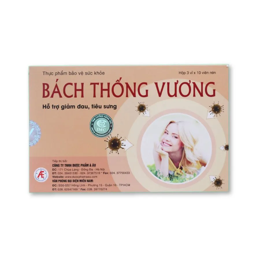 Viên uống Bách Thống Vương hỗ trợ giảm đau, tiêu sưng đau đầu (Hộp 30 viên) 3