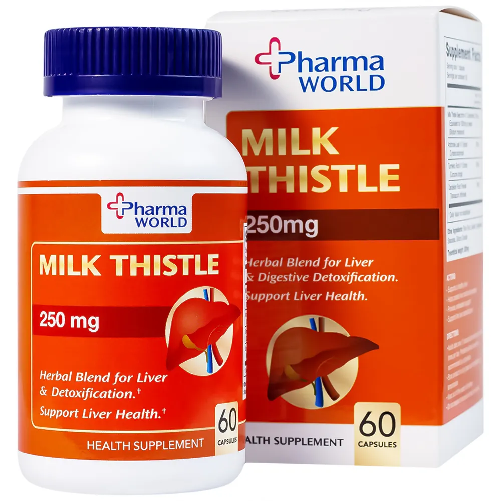 VIÊN UỐNG BẢO VỆ GAN PHARMA WORLD MILK THISTLE 60V