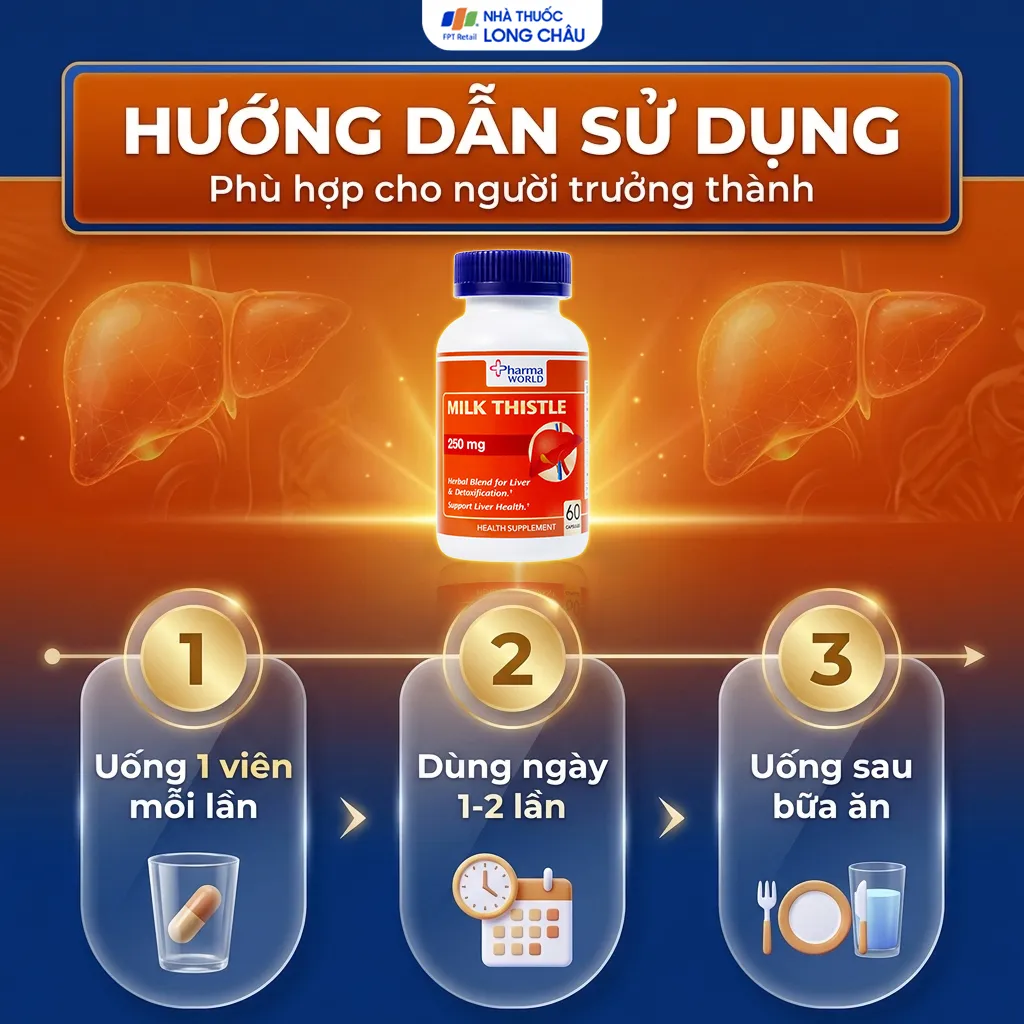 VIÊN UỐNG BẢO VỆ GAN PHARMA WORLD MILK THISTLE 60V 5