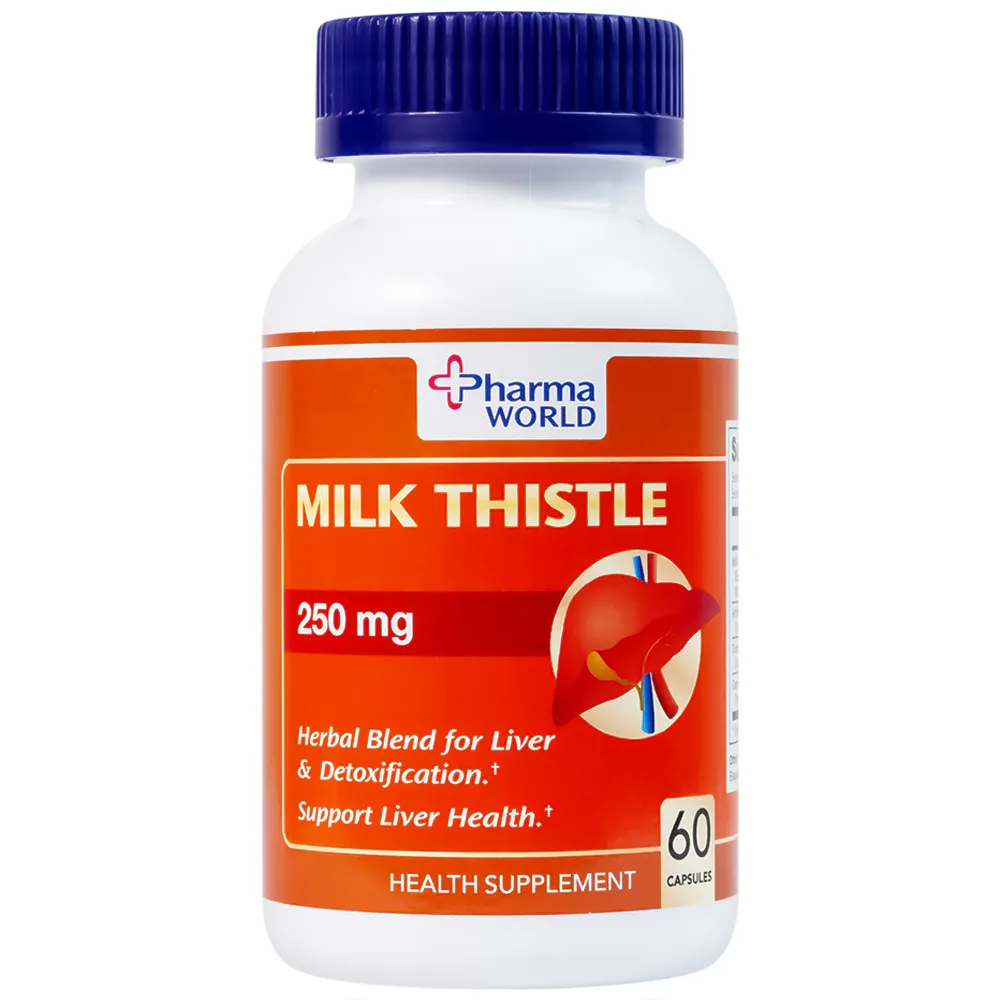 VIÊN UỐNG BẢO VỆ GAN PHARMA WORLD MILK THISTLE 60V 8