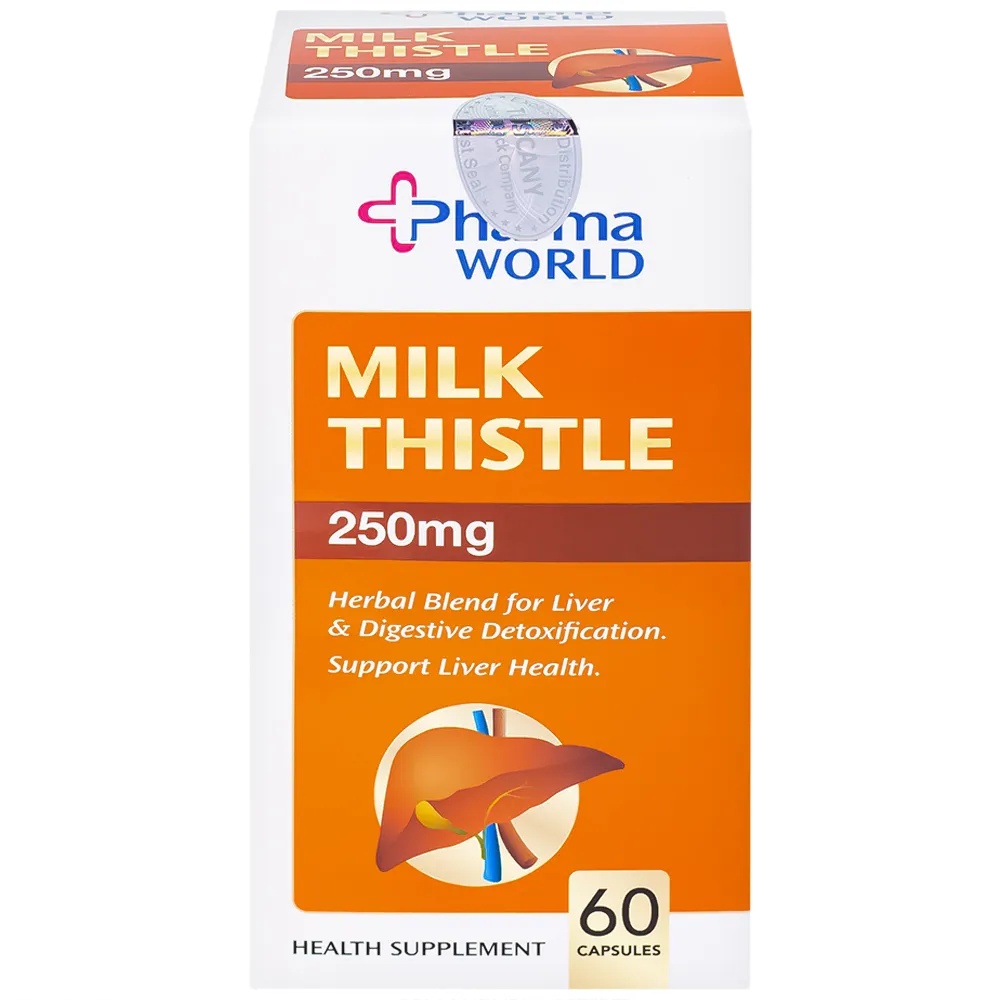 VIÊN UỐNG BẢO VỆ GAN PHARMA WORLD MILK THISTLE 60V 9