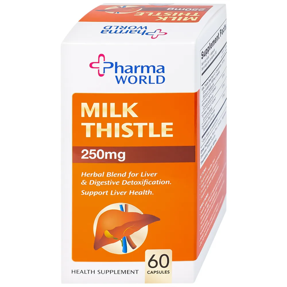VIÊN UỐNG BẢO VỆ GAN PHARMA WORLD MILK THISTLE 60V 10