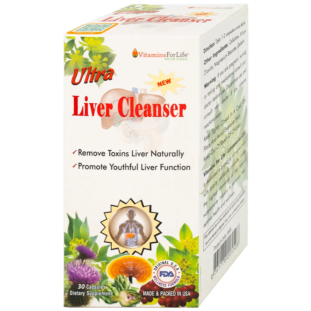 VIÊN UỐNG BẢO VỆ GAN ULTRA LIVER CLEANSER VITAMINS FOR LIFE 30V