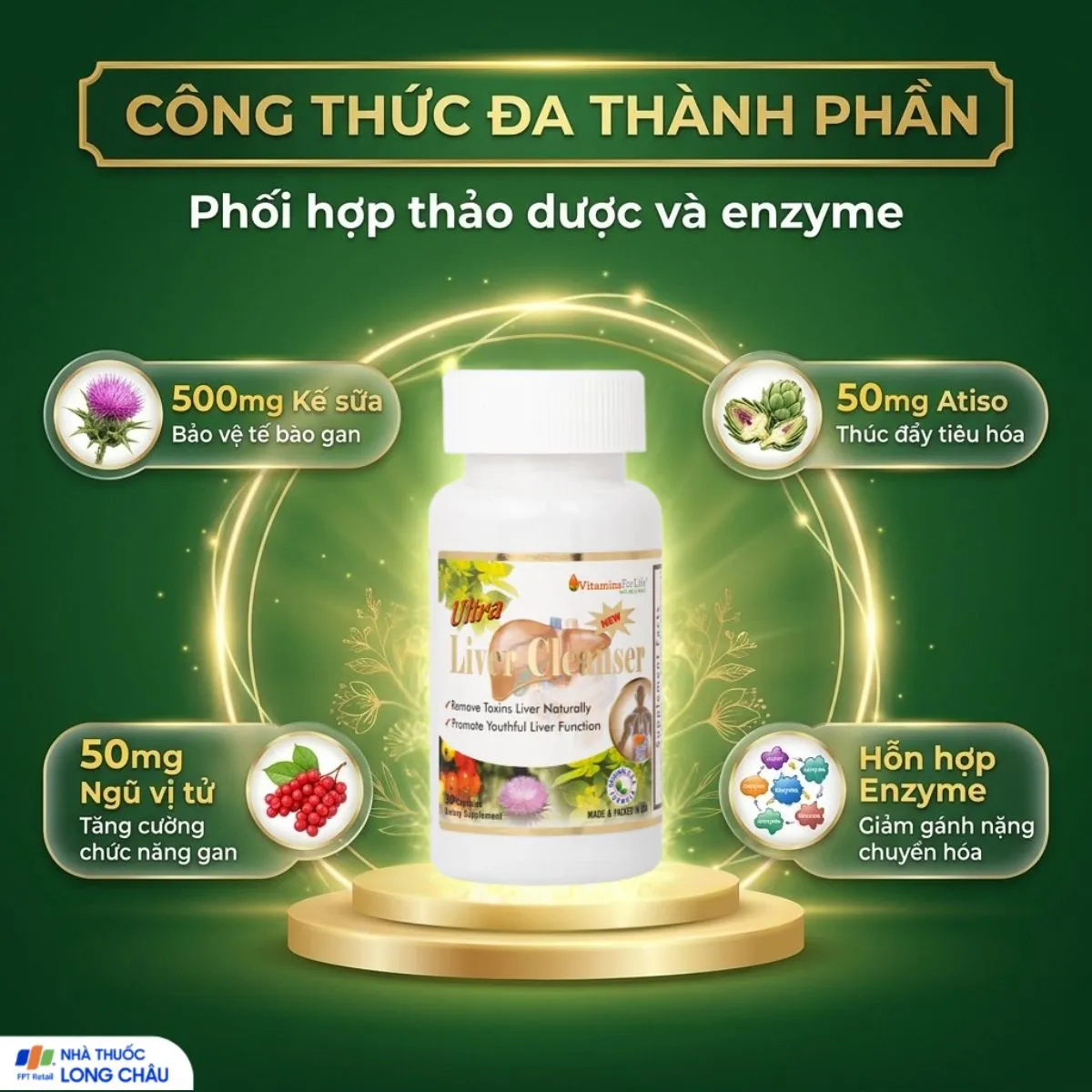VIÊN UỐNG BẢO VỆ GAN ULTRA LIVER CLEANSER VITAMINS FOR LIFE 30V 3
